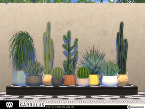 Sims 4 — Garrulus Outdoor Pots and Plants by wondymoon — Garrulus outdoor pots and plants! Have fun! - Set Contains *