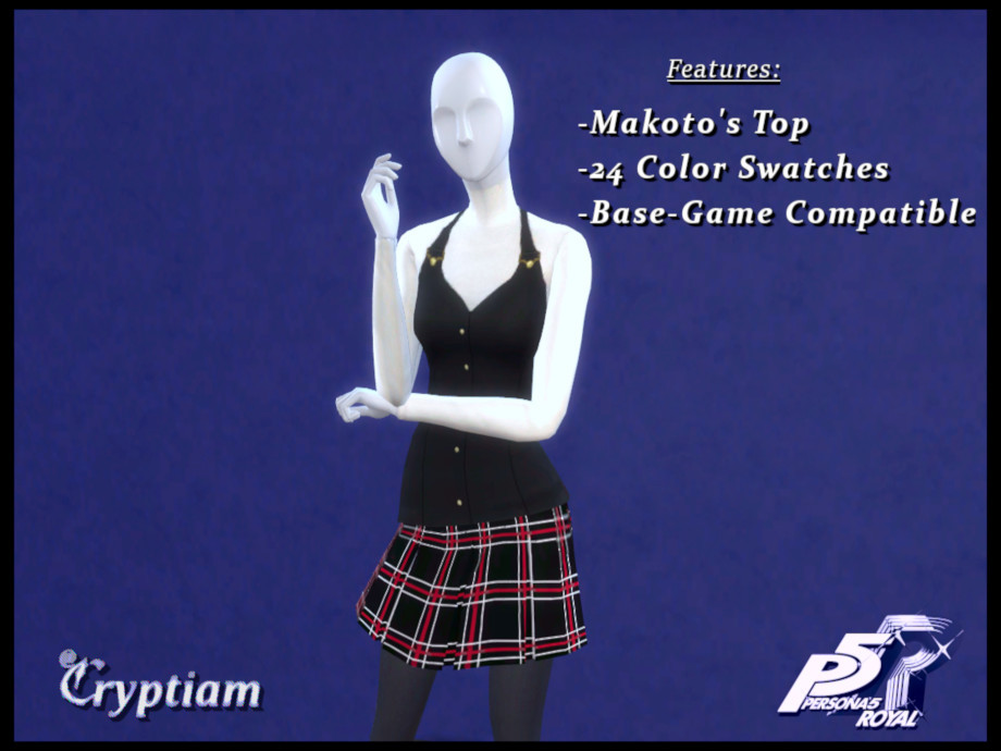 The Sims Resource - Persona 5 Royal - Shujin Academy Outfits Collection