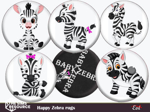Sims 4 — Happy zebra rugs by evi — Adorable rugs for your little ones . Let them have fun!