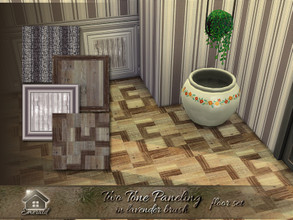 Sims 4 — Two Tone Paneling in lavender brush floor set by Emerald — Two paneling can be sophisticated and chic to any
