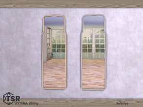 Sims 4 — Aytama Dining. Wall Mirror by soloriya — Wall Mirror. Part of Aytama Dining. 2 color variations. Category: