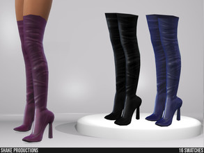 Sims 4 — 925 - High Heel Boots by ShakeProductions — Shoes/High Heels-Boots New Mesh All LODs Handpainted 16 Colors