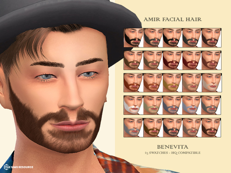 The Sims Resource - Amir Facial Hair [HQ]