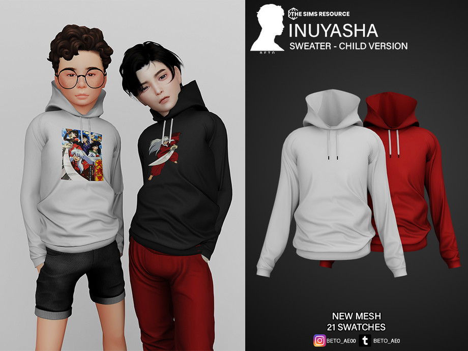 The Sims Resource - Inuyasha (Sweater Child version)