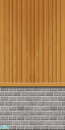 Sims 2 — Studio K BR04VWS - Golden by StudioKhagerks — Part of the Brick 04 & Vertical Wood Siding series. 20 colors.