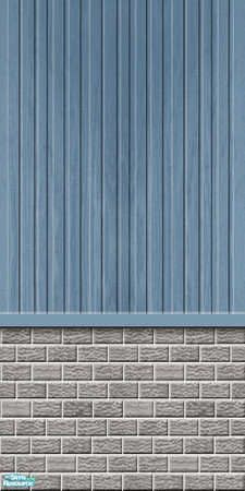 Sims 2 — Studio K BR04VWS - Denim by StudioKhagerks — Part of the Brick 04 & Vertical Wood Siding series. 20 colors.