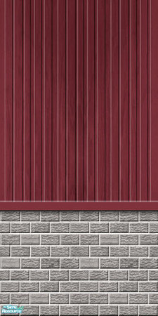 Sims 2 — Studio K BR04VWS - Burgundy by StudioKhagerks — Part of the Brick 04 & Vertical Wood Siding series. 20