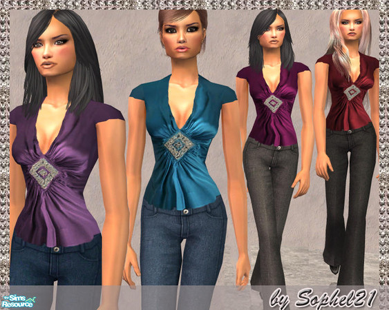 Sims 2 — SO_Collection_135 by Sophel21 — satin halter top with glitter detail and pants ***REQ. "Mesh 051