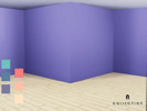 Sims 4 — Cotton candy colors by 3ysha — Made by [A] six colors of wall paint. teal, blue, indigo, rose, light pink, and