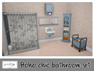Sims 4 — Boho chic bathroom set by so87g — - Boho chic floor cabinet cost: 200$, 6 colors, you can find it in decor -