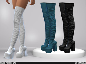 Sims 4 — 927 - High Heel Boots by ShakeProductions — Shoes/High Heels-Boots New Mesh All LODs Handpainted 20 Colors
