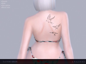 Sims 4 — Tattoo-Birds by ANGISSI — * HQ compatible * Female + Male * Works with all skins * Custom thumbnail