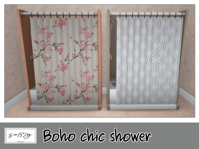 Sims 4 Boho chic shower by so87g