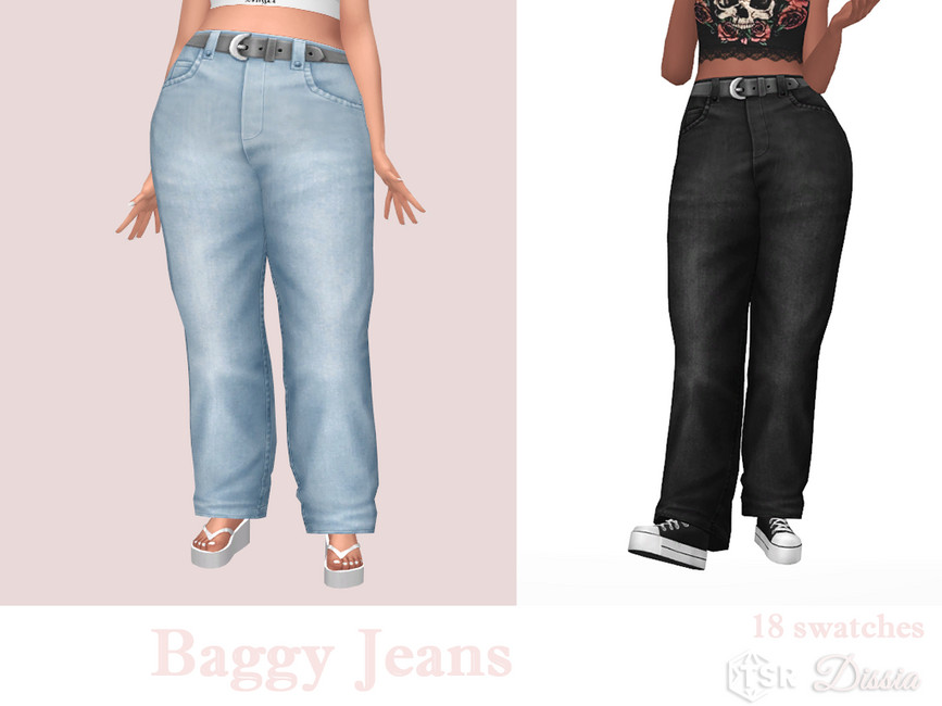 The Sims Resource Baggy Jeans