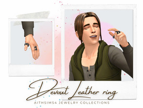 Sims 4 — Devout Leather ring by aithsims — Spellcaster Sages-themed accessory INSPO: the Sage of Practical Magic Simeon