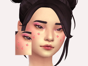 Sims 4 — Strawberrie Facepaint by Sagittariah — base game compatible 3 swatches properly tagged enabled for all occults