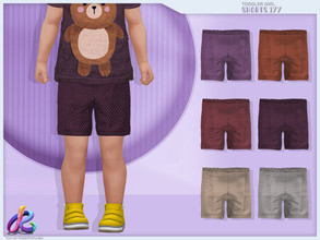 Sims 4 — Toddler Girl Shorts 177 by RobertaPLobo — :: Toddler Shorts- TS4 :: Only for Girls :: 6 swatches :: Custom