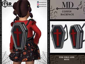 Sims 4 — coffin backpack Toddler by Mydarling20 — new mesh base game compatible all lods all maps 5 color the texture of