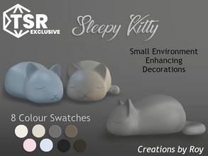 Sims 4 — Sleepy Kitty by RoyIMVU — Sleepy Kitty objects to enhance your decor. 