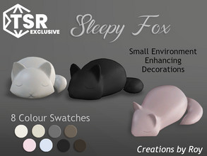 Sims 4 — Sleepy Fox by RoyIMVU — Adorable little fox decoration.