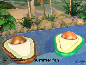 Sims 4 — kardofe_Summer fun_Avocado by kardofe — Avocado-shaped inflatable mattress