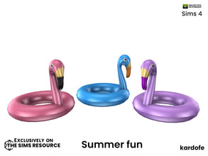 Sims 4 — kardofe_Summer fun_Flamingo by kardofe — Decorative flamingo-shaped foil, in three colour options, to be placed