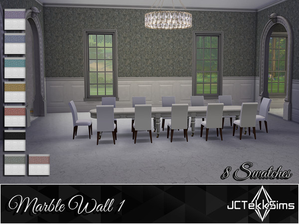 Sims 4 — Marble Wall 1 by JCTekkSims — Created by JCTekkSims.