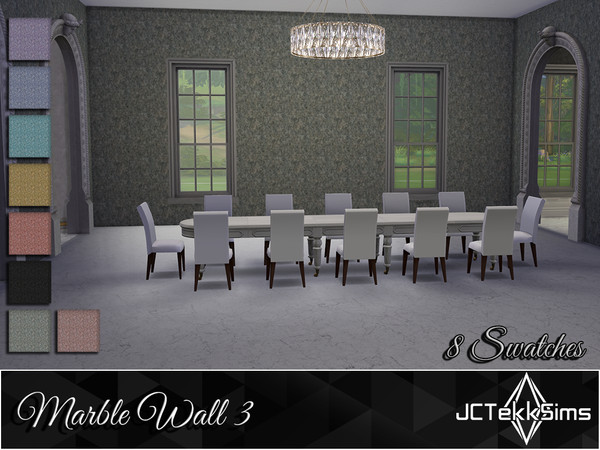 Sims 4 — Marble Wall 3 by JCTekkSims — Created by JCTekkSims.