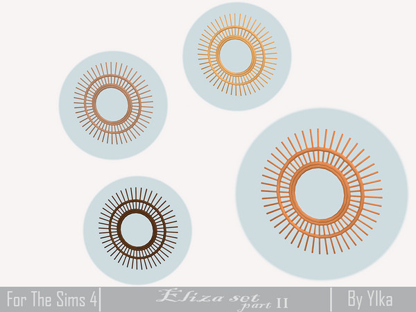 Sims 4 — [SJB] Eliza set part II wall decor by Ylka by Ylka — Has 4 colors. You can see all the colors in the photo