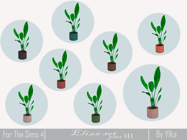 Sims 4 — [SJB] Eliza set part III plant by Ylka by Ylka — Has 8 colors. You can see all the colors in the photo above.