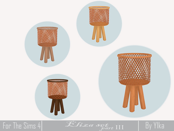 Sims 4 — [SJB] Eliza set part III plant stand by Ylka by Ylka — Has 4 colors. You can see all the colors in the photo