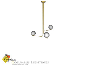 Sims 3 — Columbus Ceiling Lamp Medium by Onyxium — Onyxium@TSR Design Workshop Lighting Collection | Belong To The 2022