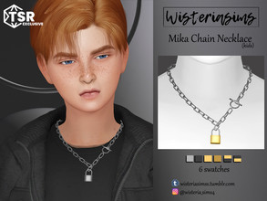 Sims 4 — Mika Chain Necklace (Kids) by WisteriaSims — **FOR KID'S **NEW MESH - Necklace Category - 6 swatches - Base Game