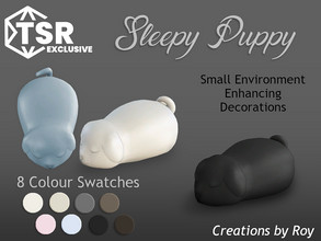 Sims 4 — Sleepy Puppy by RoyIMVU — Cute little puppy with a peaceful sleeping expression.