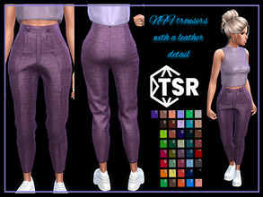 Sims 4 — Trousers with a leather detail by Nadiafabulousflow — Hi guys! This upload its trousers with a leather detail -