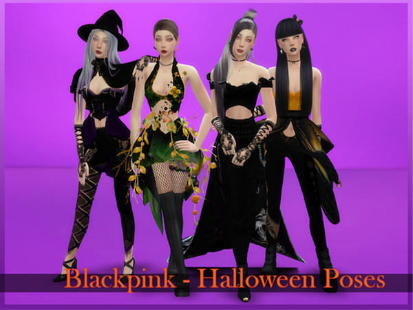 Sims 4 — BLACKPINK - Halloween Poses by Marilyly22 — - There are 4 Poses. - Handmade by Marilyly22. - Enjoy! ^^ Terms Of