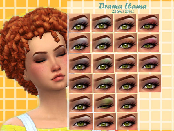 Sims 4 — Drama Llama Eyeshadow by SimmerVanilly — My very first eyeshadow! I feel like there's never enough maxis match
