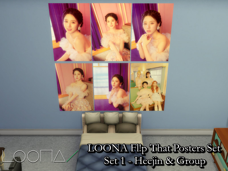 Sims 4 Loona 'Fl!p That' Posters (Version A) Set 1 - Requires Mesh by PhoenixTsukino