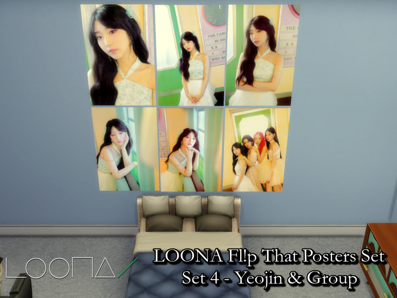 Sims 4 Loona 'Fl!p That' Posters (Version A) Set 4 - Requires Mesh by PhoenixTsukino