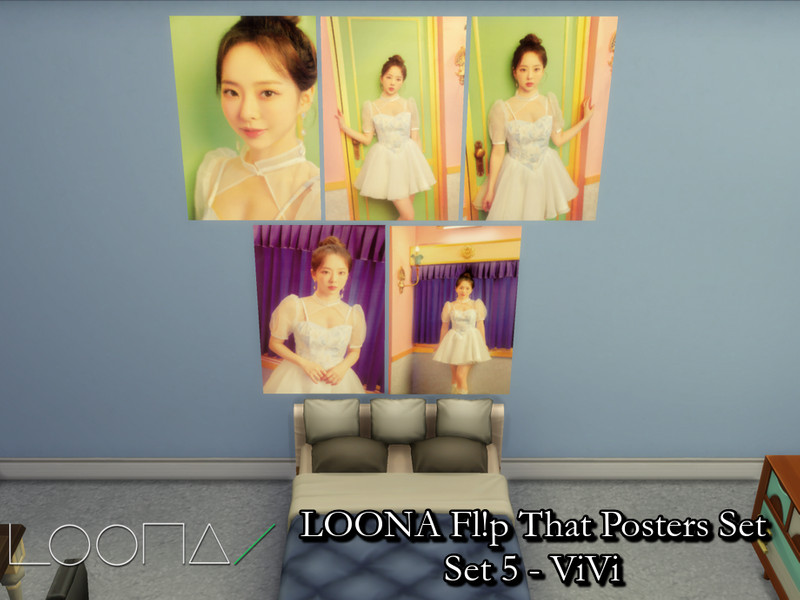 Sims 4 Loona 'Fl!p That' Posters (Version A) Set 5 - Requires Mesh by PhoenixTsukino