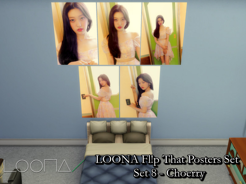 Sims 4 Loona 'Fl!p That' Posters (Version A) Set 8 - Requires Mesh by PhoenixTsukino