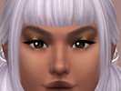 Sims 4 — [EC] Downturned Eyeliner by emmag022 — Eyeliner in 4 swatches black, white, blue, and pink for downturned or