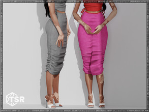 Sims 4 — SDG | side drawstring midi skirt by sadgirlsclub — / TSR exclusive / new mesh made by me / 12 swatches / all