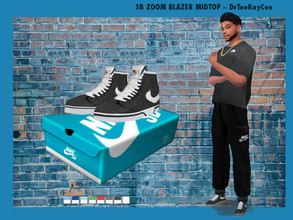 Sims 4 — SB ZOOM BLAZER MIDTOP by drteekaycee — Alrighty then, time for the midtop sneakers to make a come back. Your
