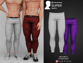 Sims 4 — Super (Pants) by Beto_ae0 — Men's sports pants with bigger legs - 15colors - New Mesh - All Lods - All maps