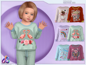Sims 4 — Toddler Girl Sweater 183 by RobertaPLobo — :: Toddler Sweater 183 - TS4 :: Only for Girls :: 6 swatches ::