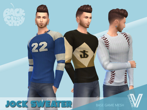 The Sims Resource - Back to School Jock Sweater