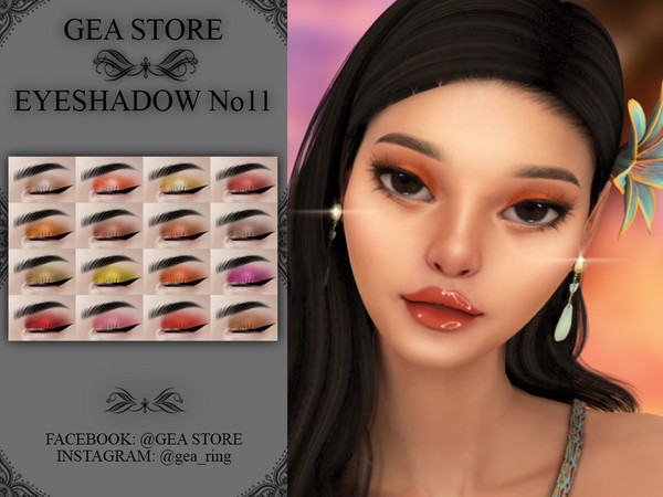 Sims 4 — Eyeshadow No11 by Gea_Store — 16 Swatch BGC HQ Dont reclaim this as yours and dont re-update