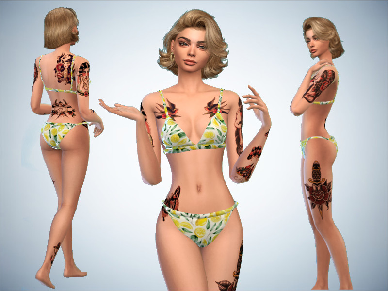 Sims 4 The Sims Resource | Traditional Old school female tattoo by TSR Creator