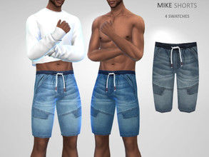 Sims 4 — Mike Shorts by Puresim — Men shorts in 4 swatches.
